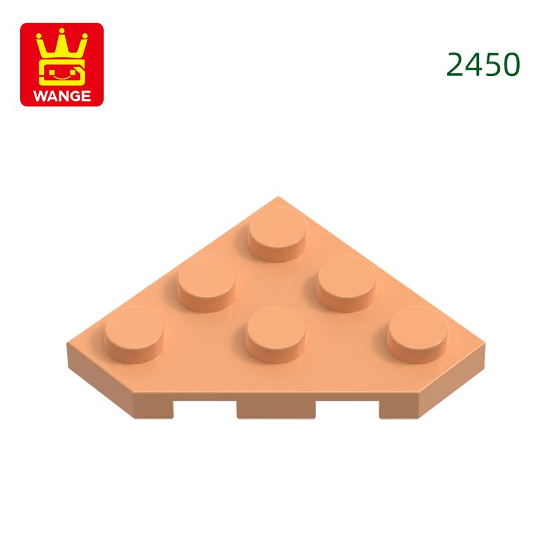 

100Pcs/Lot 2450 3x3 Wedge-Shaped Plate Constructing Blocks Moc Works With all Bricks Children Playthings Gift Box