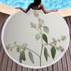 Summer Leaves Round Beach Towel Eucalyptus Leaf Garland Microfiber Beach Blanket Soft Absorbent Quick Dry Bath Towel Picnic Mat