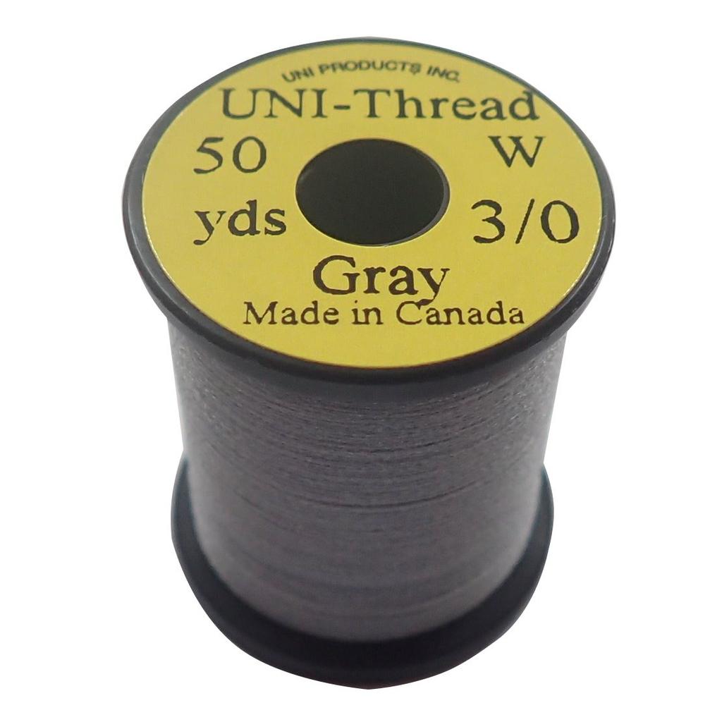 TIEMCO Fly Tying UNI Uni Thread 50 Yards Gray 3/0