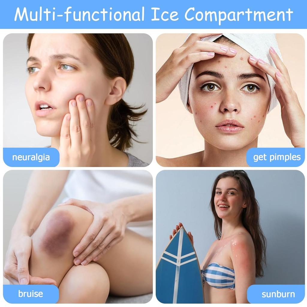 3 Pack Ice Roller for Face Eyes Women Facial Depuffer,Skin Care,Ice Pack Neck Massager,Cooling &Smoothing,Beauty Essentials(Black)