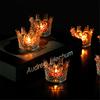 Glas Freizeit Kronenkerze Glas Kronenförmige Glas-Kerzenhalter für Heimdekoration