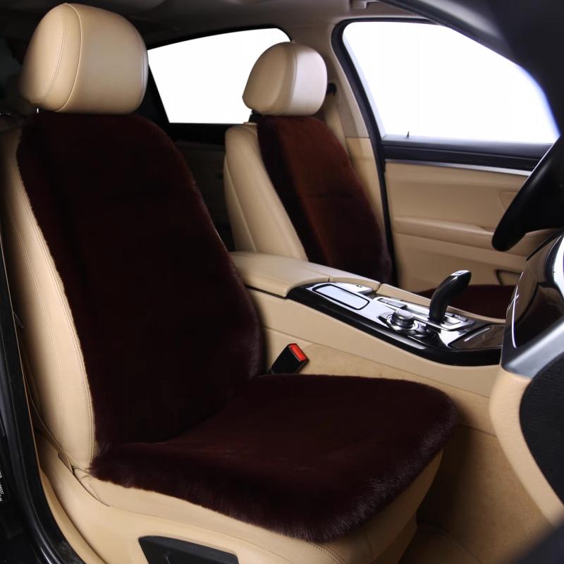 Universal Plush Car Seat Cushion - Thick, Warm, Non-Slip Rabbit Hair for Autumn & Winter