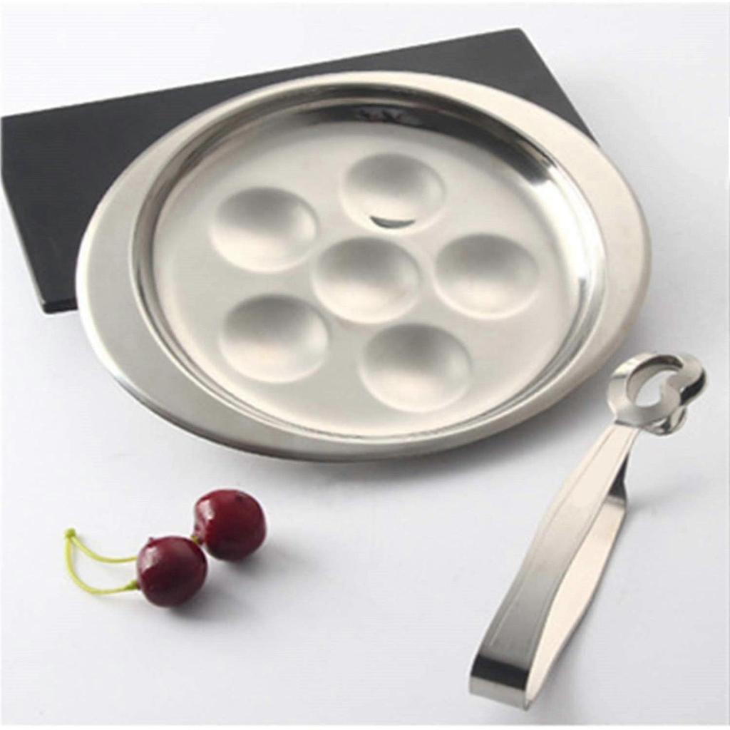 6pcs Stainless Steel Escargot Snail Tongs Kitchen Cooking Tool - DD