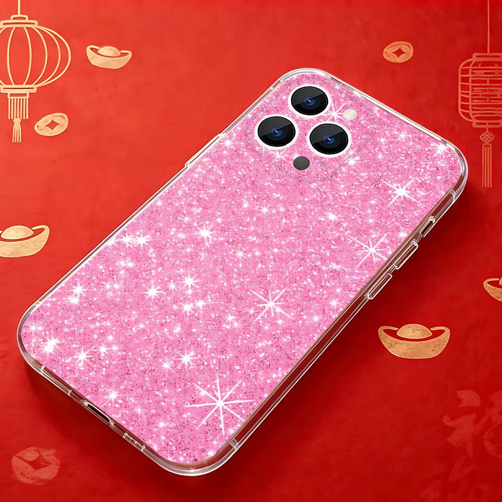 

Dazzling Pink GIRL G-Glitter Phone Case For iPhone 17,16,15,14,13,12,11 Pro,Max,Plus,X,XS,XR,SE4,E Mini Clear Cover iPhone17