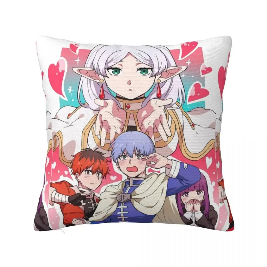 Sousou No Frieren Himmel Eisen Throw Pillow Cover Polyester Cushions for Sofa Novelty Cushion Covers