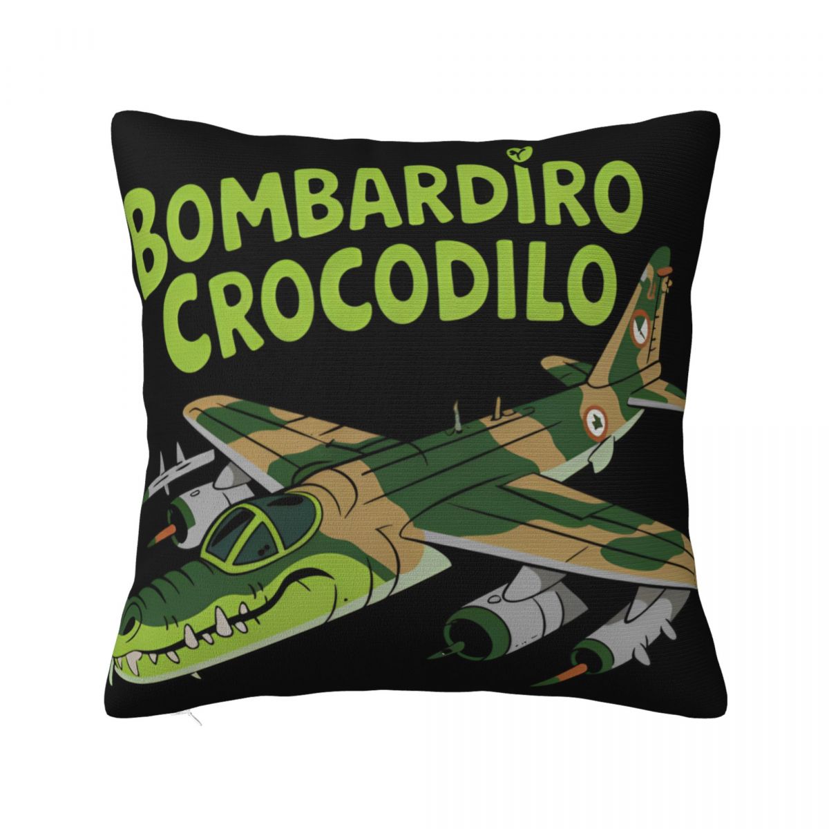 

Мем Мозговая Гниль Bombardino Crocodilo Наволочка Чехол для Подушки Креативный Декор на Молнии Чехол для Декоративной Подушки на Сиденье 45x45см 30x30cm