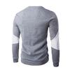 Men Sweatshirt Contrast Colors Patchwork Plush Thicken All Match Warm Autumn Sweatshirt for Work