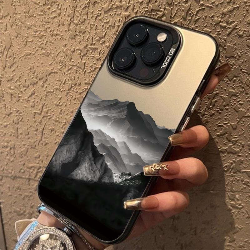Pouzdro na telefon Pro iPhone 16E Pouzdra Pro iPhone 16 14 13 11 12 Pro Max 7 8 16 Plus XR XS X SE2 Barevný kryt s potiskem horského výhledu