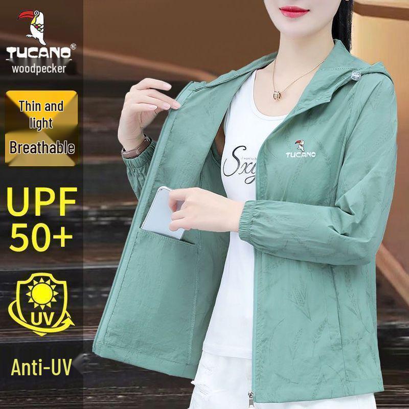 Women's Mid-length Hooded Windproof Fleece-Lined Jacket - Autumn/Winter 2025 Style