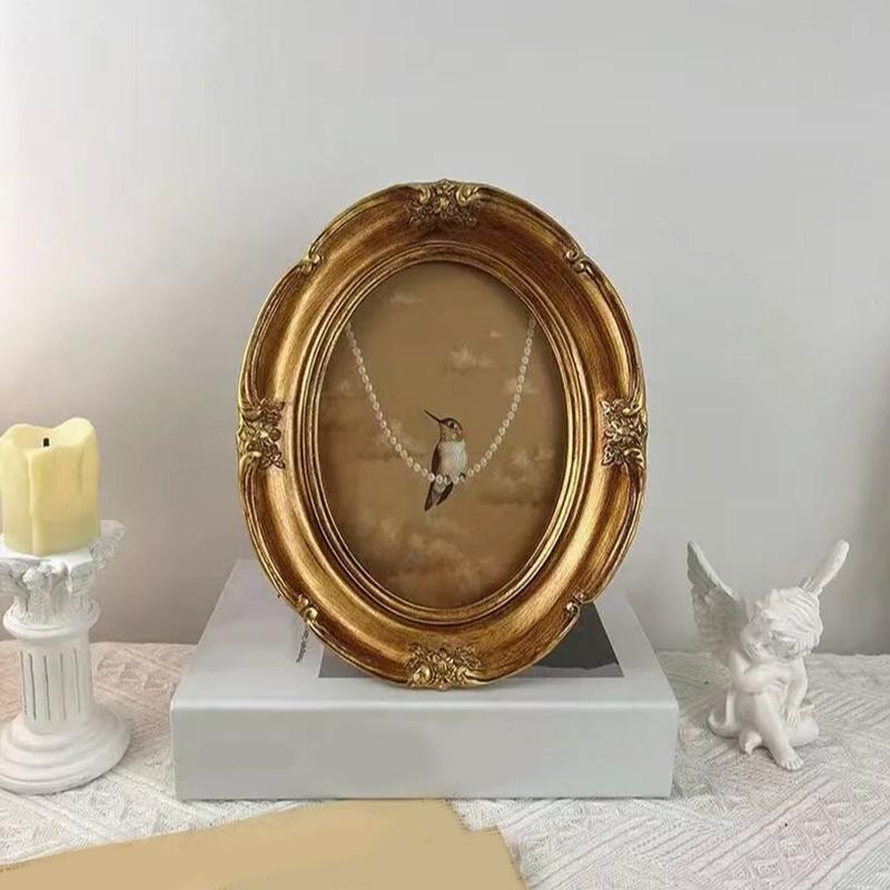 1PC Vintage Resin Wall Frame Tabletop & Hanging Photo Frame Ornate Resin Wall Decor Resin Photo Frame 16x20cm