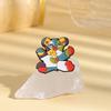 Color Block Stickerei Katze Emaille Anstecknadeln Picasso Abstrakte Gemälde Broschen Anstecknadeln Kleidung Tier Schmuck Geschenk für Freunde
