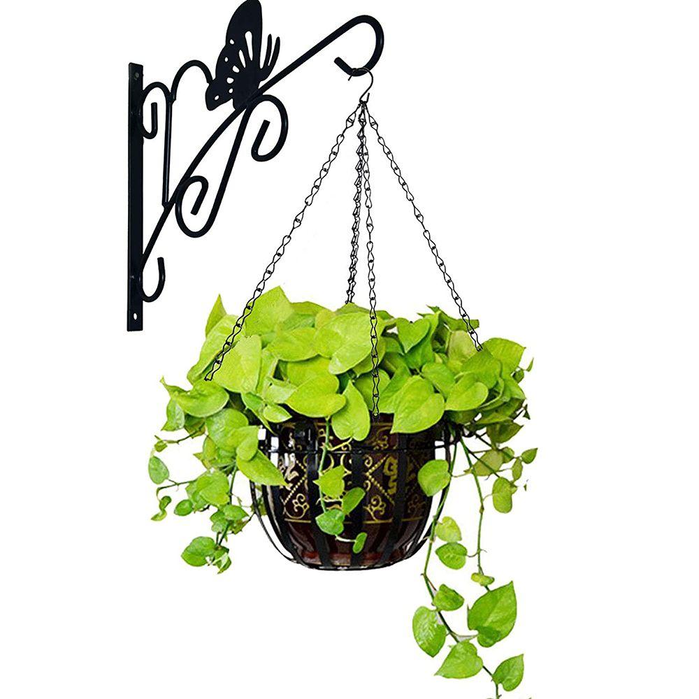 14" Hanging Basket Black/Silver Hanging Chain Replacement Plant Hangers 4 Strand Replacement Chains