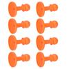 8pcs Tent Pole Rod Support Thunder Proof Cap for Outdoor Camping Hiking Tent Accessories (Orange)