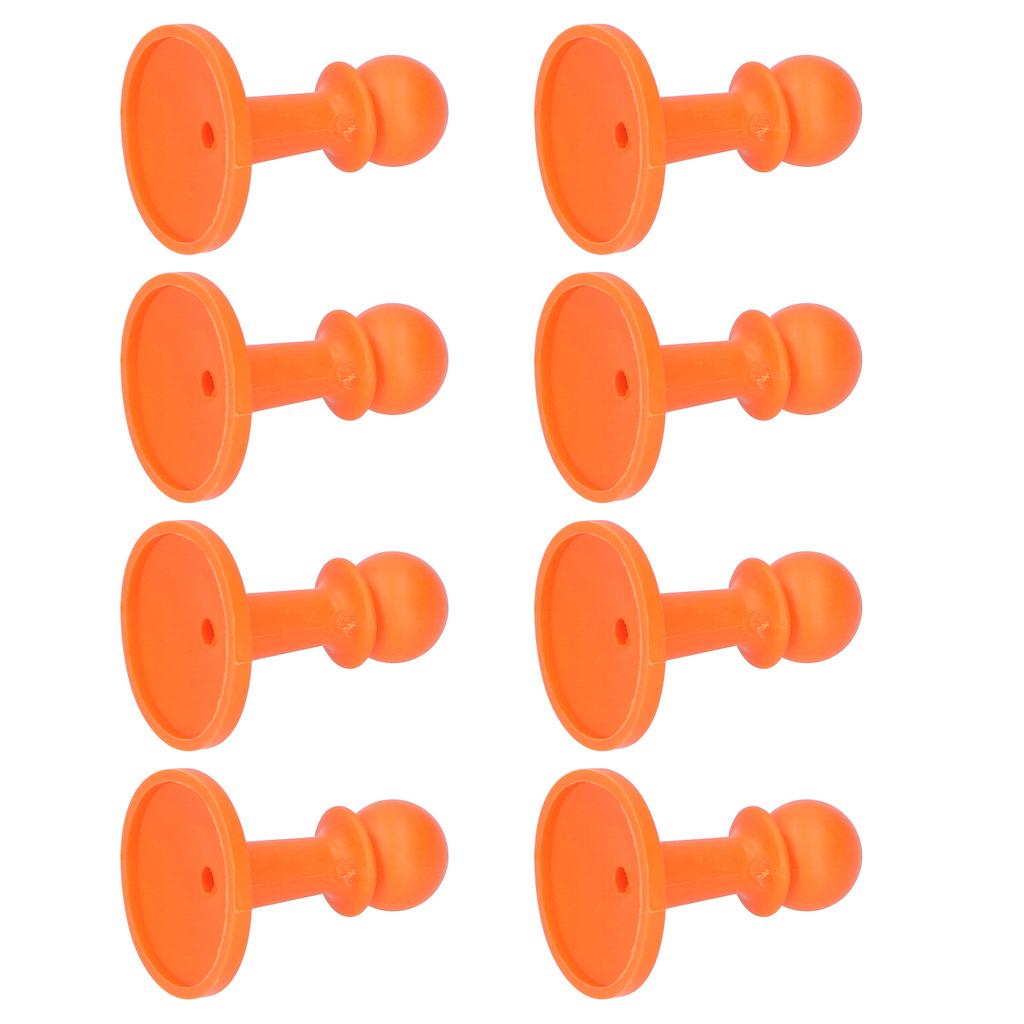 8pcs Tent Pole Rod Support Thunder Proof Cap for Outdoor Camping Hiking Tent Accessories (Orange)