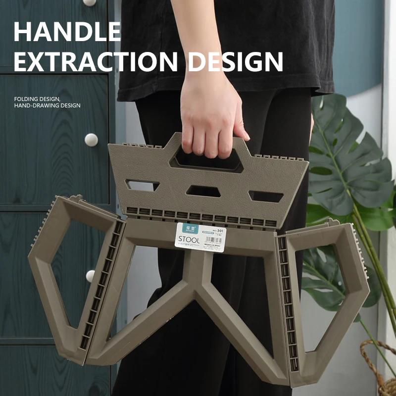 Hot Sale Modern Storage Folding Stool Strong Portable Plastic Stools Eco-friendly Home Foldable Solid Step Stool for Adults