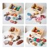 Wooden Playhouse Market Stall & Cash Register Toy for Kids' Supermarket Simulation