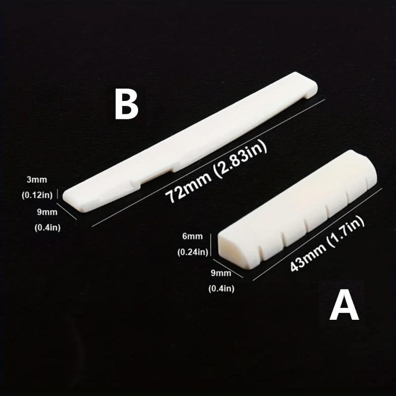 Professional Acoustic Guitar Repair Part Guitar Bridge Saddles Bone Texture Suitable for Enhancing Sound Projection