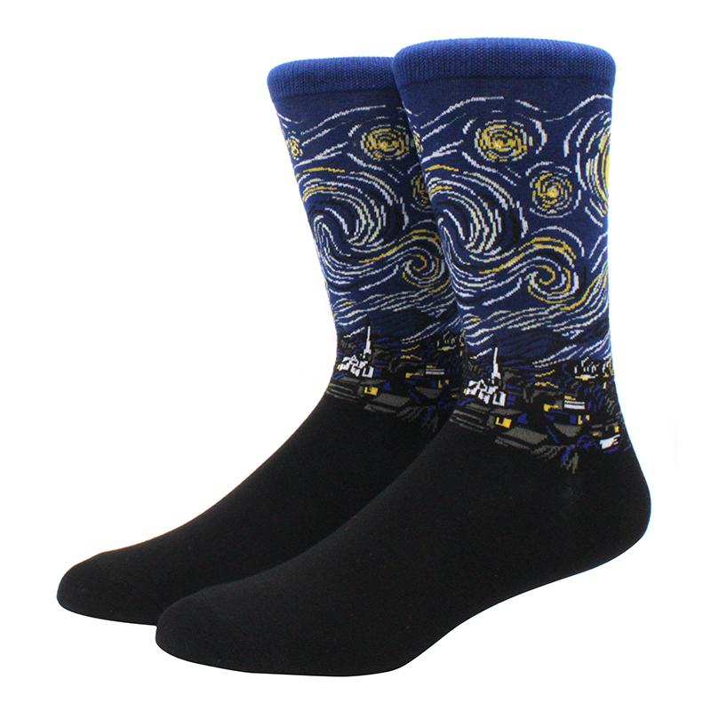 

Носки унисекс в стиле «астронавт», хлопковые, Harajuku, цветные, длинные, женские, космические, уличная одежда, 1 пара, размер 38-46