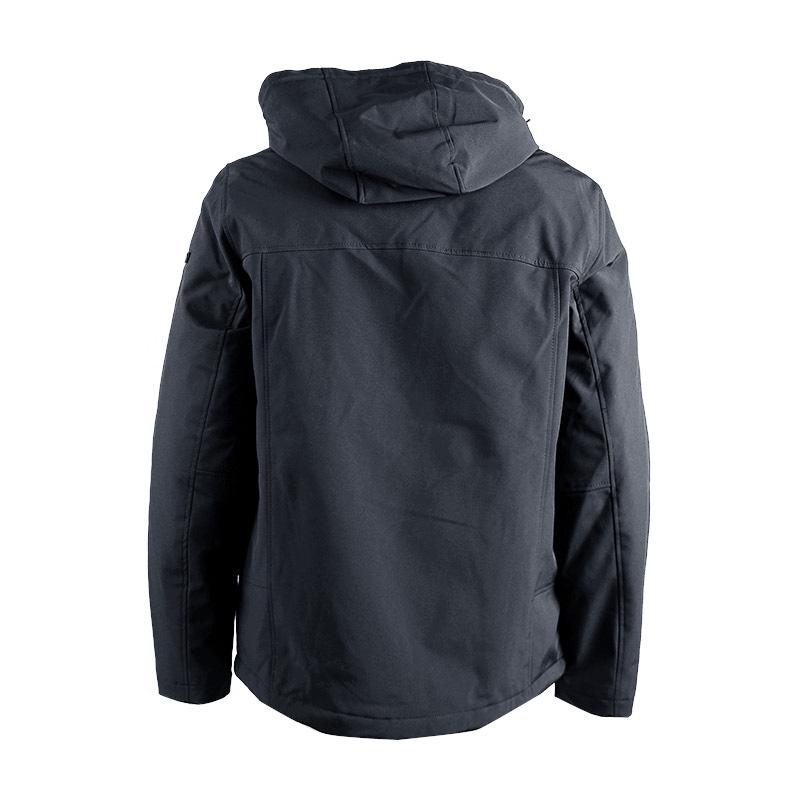 Calvin Klein Zipper Hooded Solid Color Casual Cotton Jacket Men Jacket Dark-Blue CM105270-IRO