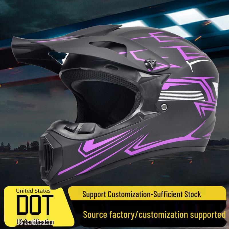 Cross-Border Certified Full Face Off-Road Motorcycle and Mountain Bike Helmet