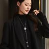 Autumn And Winter Snowflake Sweater Chain Rotating Tassel Long Temperament Necklace Women'S Versatile Clothing Rotating Snowflake