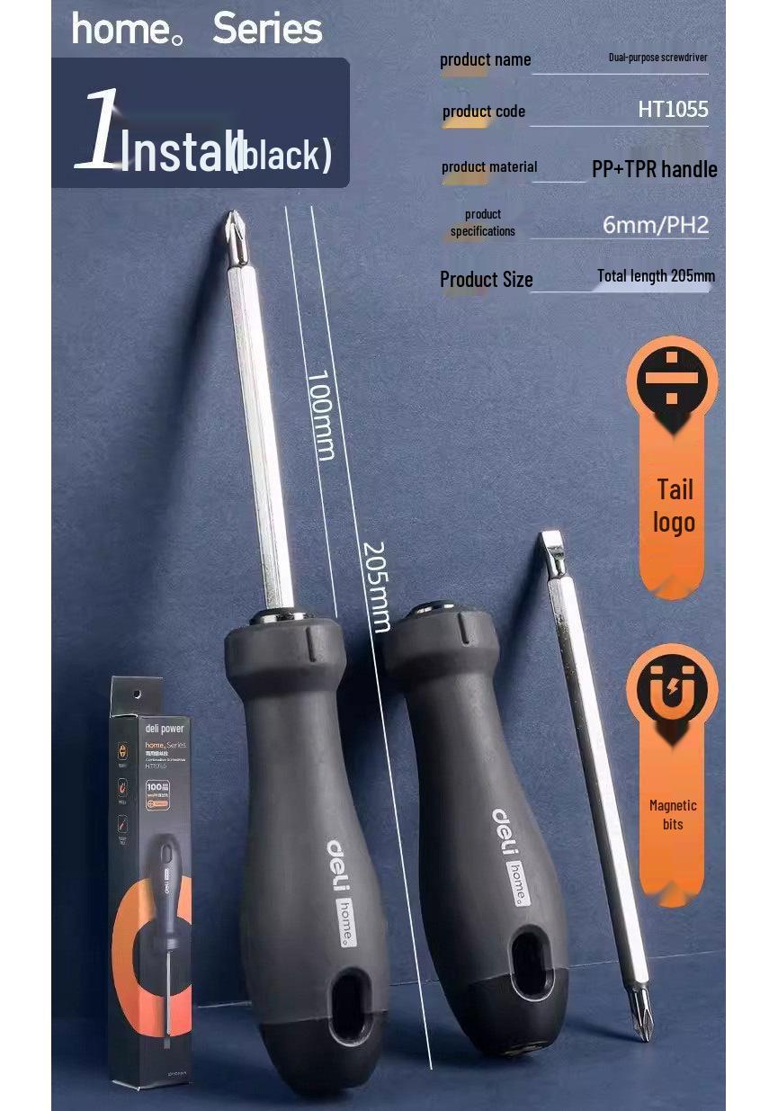 Delihome Double-Ended Magnetic Screwdriver Set: Phillips & Flathead