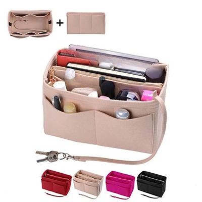 Make-up Organizer Filz-Einsatztasche für Handtasche Reise Innentasche Tragbare Kosmetiktaschen Passen für verschiedene Markenhandtaschen
