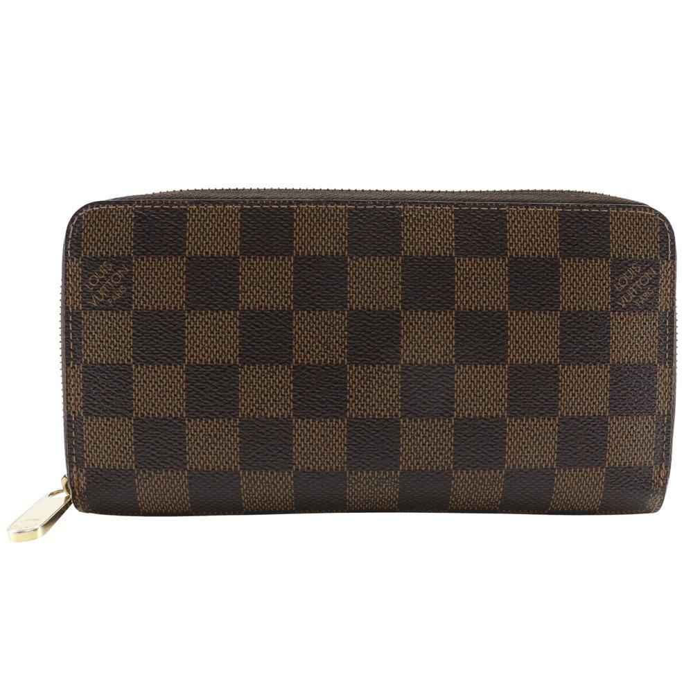 

LOUIS VUITTON Zippy wallet Purse N60015 Brown Damier canvas unisex Used