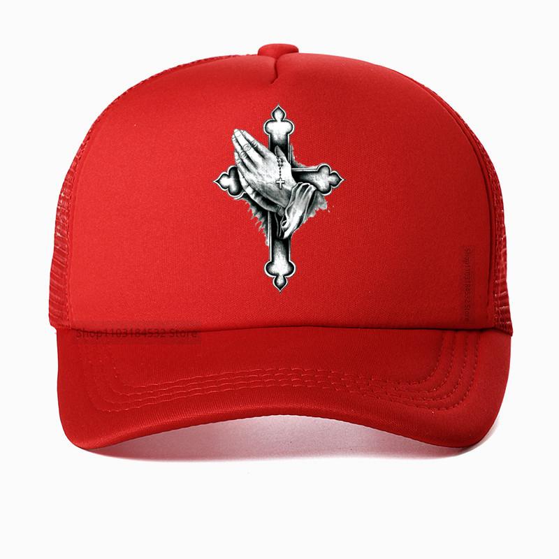 Christian Prayer Jesus mesh baseball cap outdoor casual sports sun hat summer adjustable trucker caps Adjustable