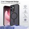 Skin-Feel Magnetic Translucent Black Phone Case for OPPO Reno 12/13/14