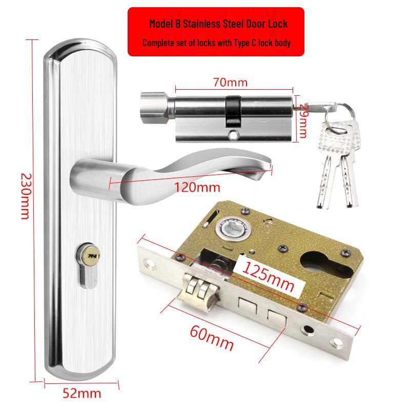 Stainless Steel Universal Interior Door Lock