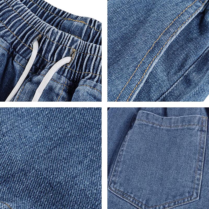 GENIOLAMODE Men's Loose Straight Wide-Leg Jeans