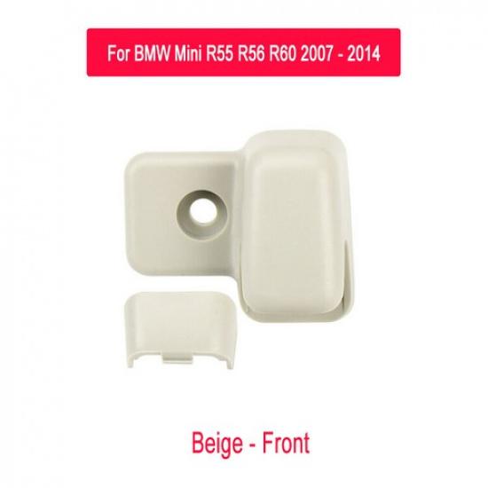 1 Pair Beige Car Side Sun Visor Clip Bracket Trim For BMW Mini R55 R56 R60 07-14