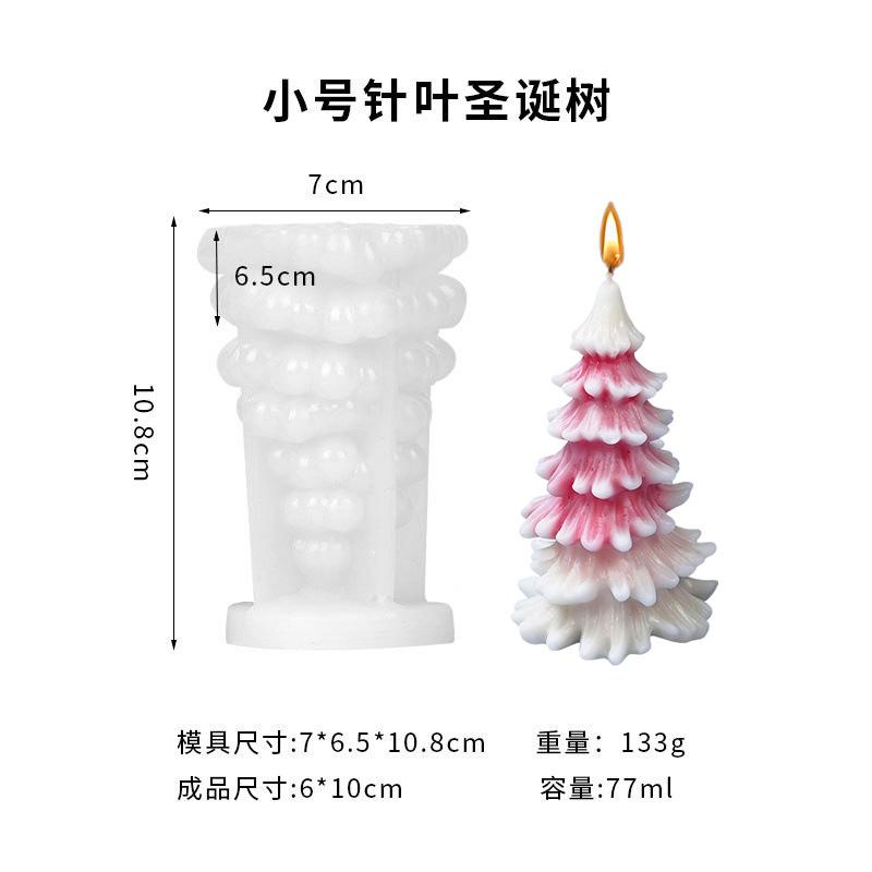 Xmas Ornaments Candlestick Silicone Mold DIY Handmade Christmas Tree Plaster Concrete Resin Candle Holder Craft Molds Home Decor