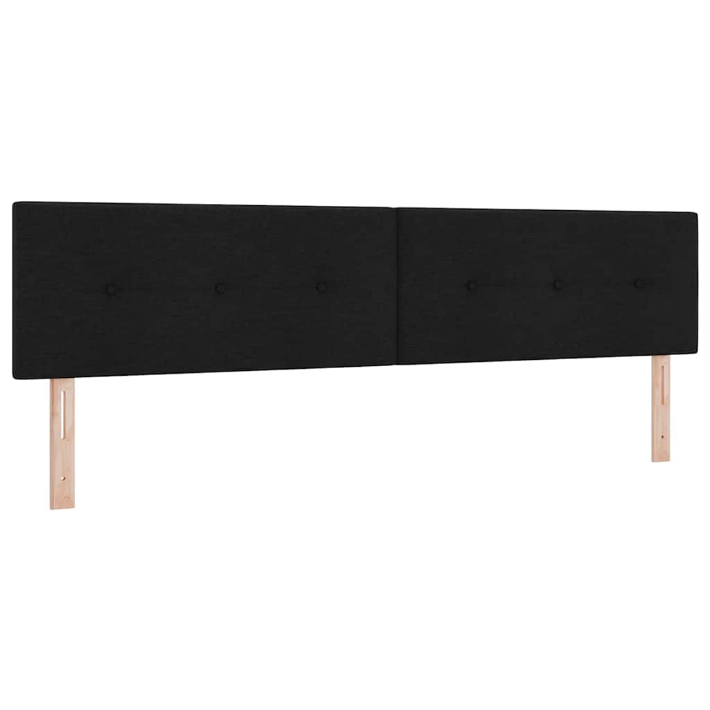 Boxspring Bed with Headboard Black 200 x 200 cm Fabric