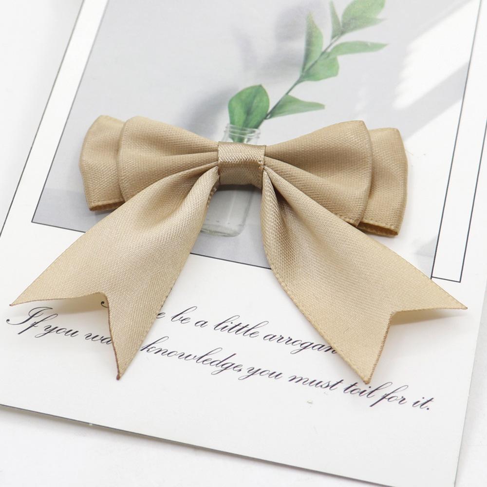 

2,5 см полиэстер с двойным ласточкин хвостом бант на талию сделай сам цветок ручной работы JD-DD-Bow-2.5-cm-Light Brown