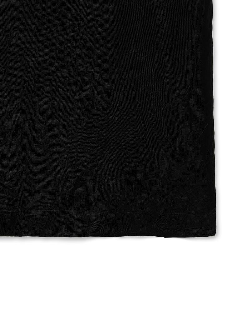 NOIRER Crinkle Multi-Pocket Half Shirt (Black)