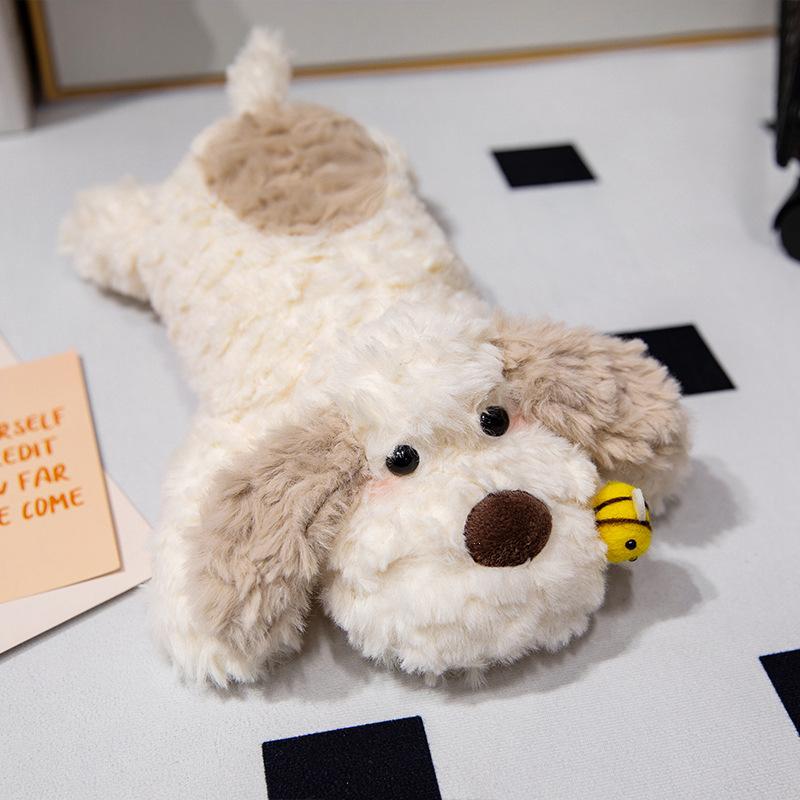 Almofada de arremesso de cachorro brinquedo de pelúcia boneca abelhinha boneca de cachorro boneca calmante para menina