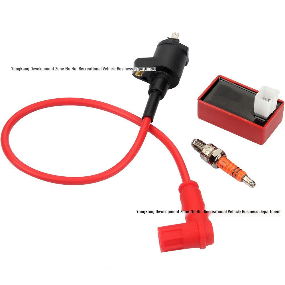 Off-road 50-100CC ATV/Motorcycle/Beach Buggy CDI Igniter High Voltage Coil & Spark Plug Set