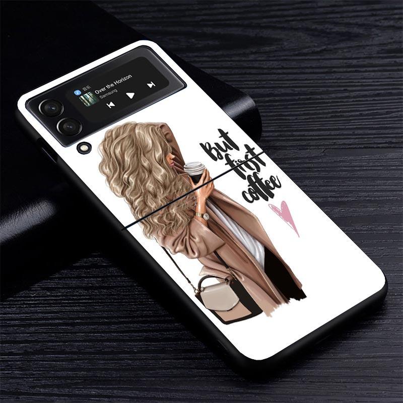 

Girl Boss Female Coffee Z Flip 7 Phnoe Case For Samsung Z Flip 6 5 4 3 5G Galaxy ZFlip7 ZFlip4 ZFlip5 ZFlip6 ZFlip3 Phone Cover Samsung Z Flip 3