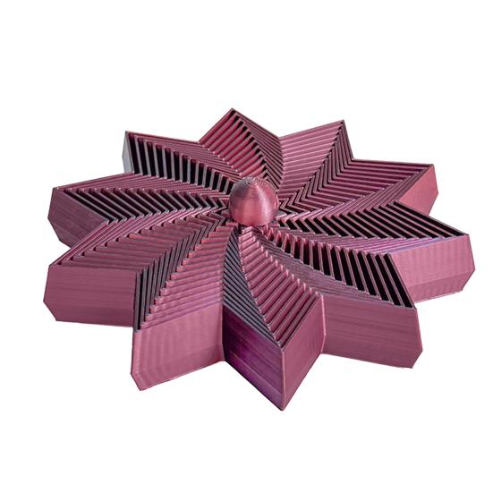 Expanded Sensory Fidget Star Whirling Spiral Star Fidget Toy Spinning Tower Flexible Star with Handle for Stress Anxiety Relief Home Office Desk Toy