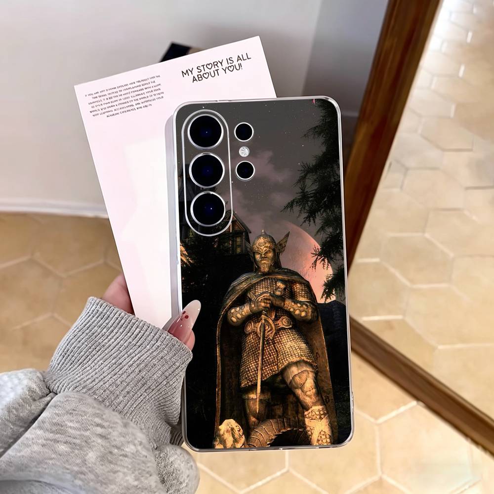 The Elder Scrolls- TES Phone Case For Samsung S25,S24,S21,S22,S23,S30,Ultra,S20,Plus,Fe,Note,10,9,5G Transparent Cover Samsung S21Ultra