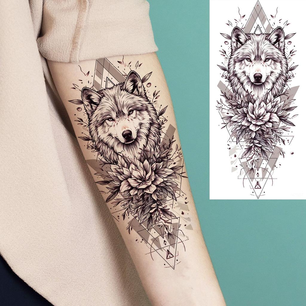 1 Blatt Schick 3D Spinne Löwe Fuchs Blumen Temporäre Tattoos Für Frauen Erwachsene Wasserdicht Langlebig Realistisch Fake Tattoo Aufkleber