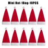 Holiday Table Setting Set Mini Santa Hat Christmas Cutlery Cover Bottle Cosy Flannel Utensil Holder Decor