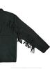 Fringed Motorcycle Leather Designer Suede Lambskin Black Handmade Jacket Men