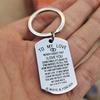 To My Love Keychain Stainless Steel Key Ring Valentine's Day Wedding Anniversary Gift For Husband Wife Boyfriend Girlfriend