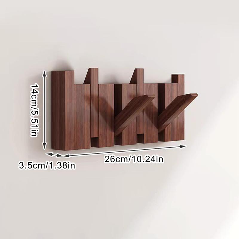 Creative Wall Mounted Wood Coat Racks Piano Key Shaped Art Entry Door Porch Hanging Hook With Hooks Hats Organizer Keys