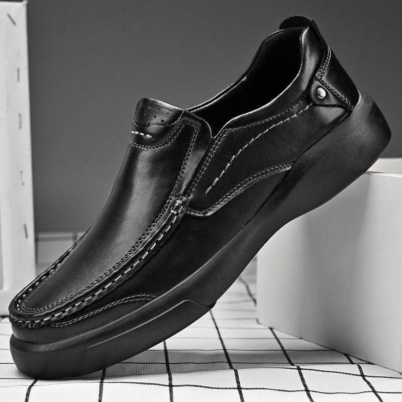 

Новые мужские серые кожаные туфли, повседневная обувь 46