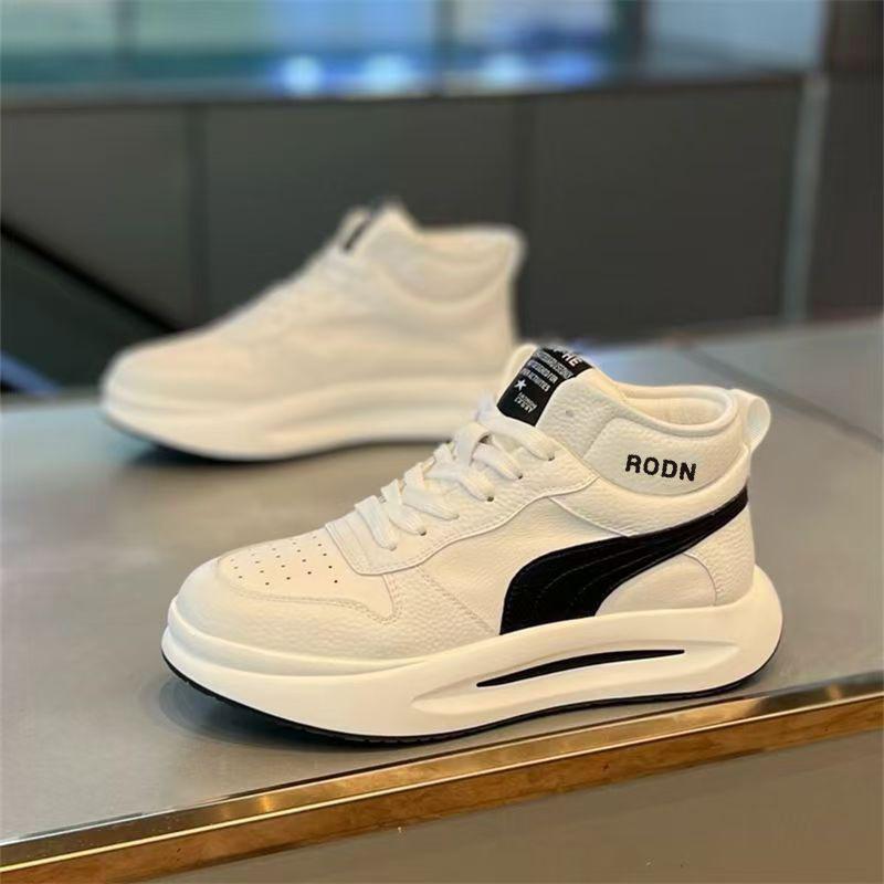 Leather High-top Shoes Couple Shoes Autumn and Winter New Versatile Student Casual Sports Shoes Men's Shoes