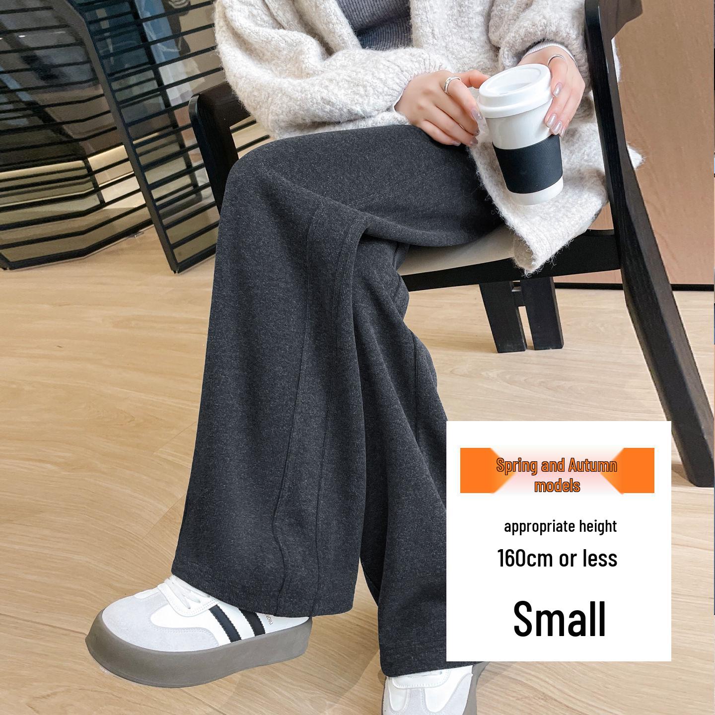 2025 Tencel Wool Women’s Wide-Leg Pants: Autumn/Winter, Relaxed, Slimming, Casual. 2XL